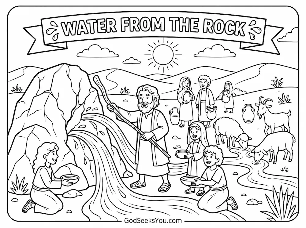 Free Moses Coloring Pages Printable God Seeks You